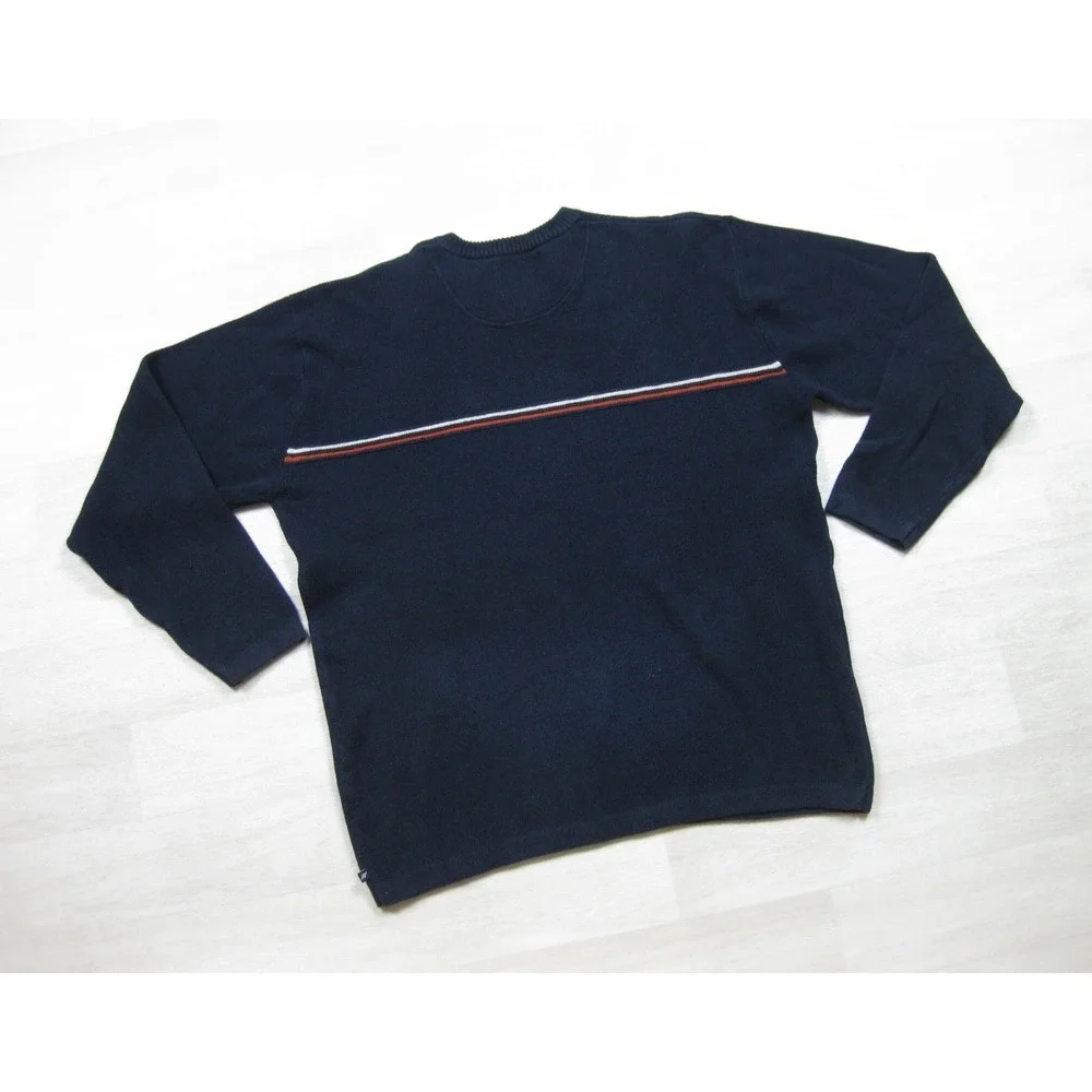 Vintage Y2K American Eagle Sweater Men's (M) Stripe Cyber Skate Grunge 90s